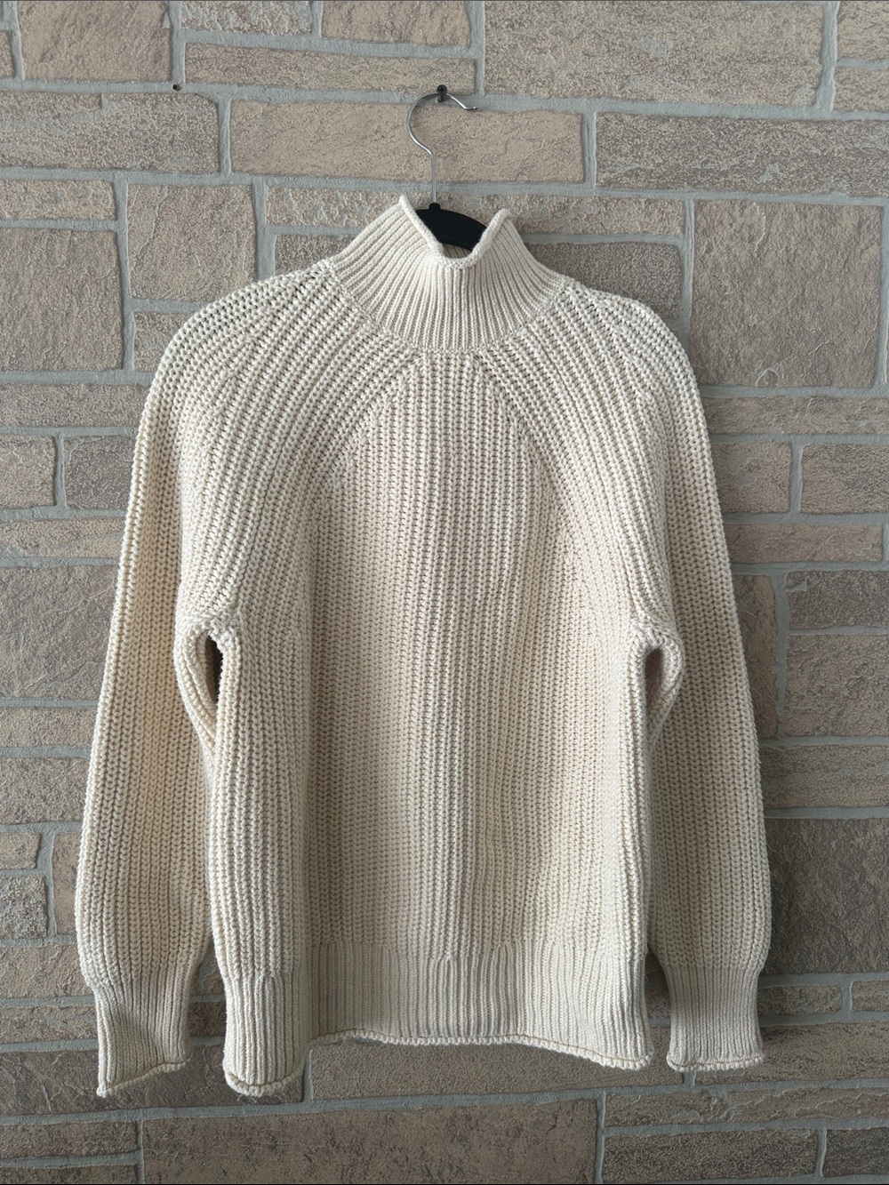 J Crew Relaxed Rollneck™ sweater Cotton Ivory - Picture 2 of 7